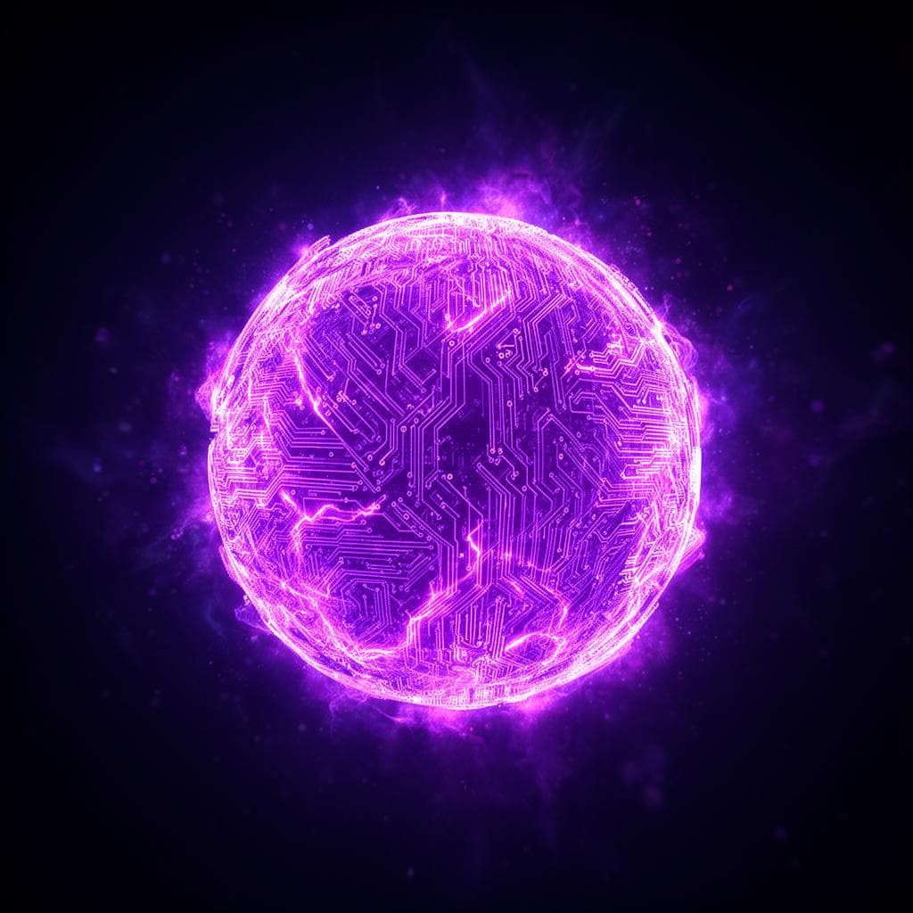 Purple AI chat illustration